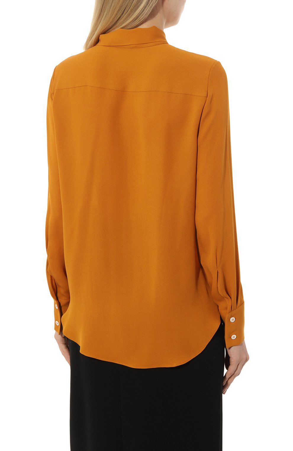 Шелковая блузка NOBLE&BRULEE оранжевого цвета по цене 71500 руб., арт. NB28/100422/1, фото 4 Шелковая блузка NOBLE&BRULEE, арт. NB28/100422/1, фото 4