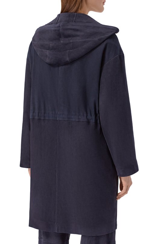 Замшевая парка Kiton D61674K0918F Синий  D61674K0918F Фото 4