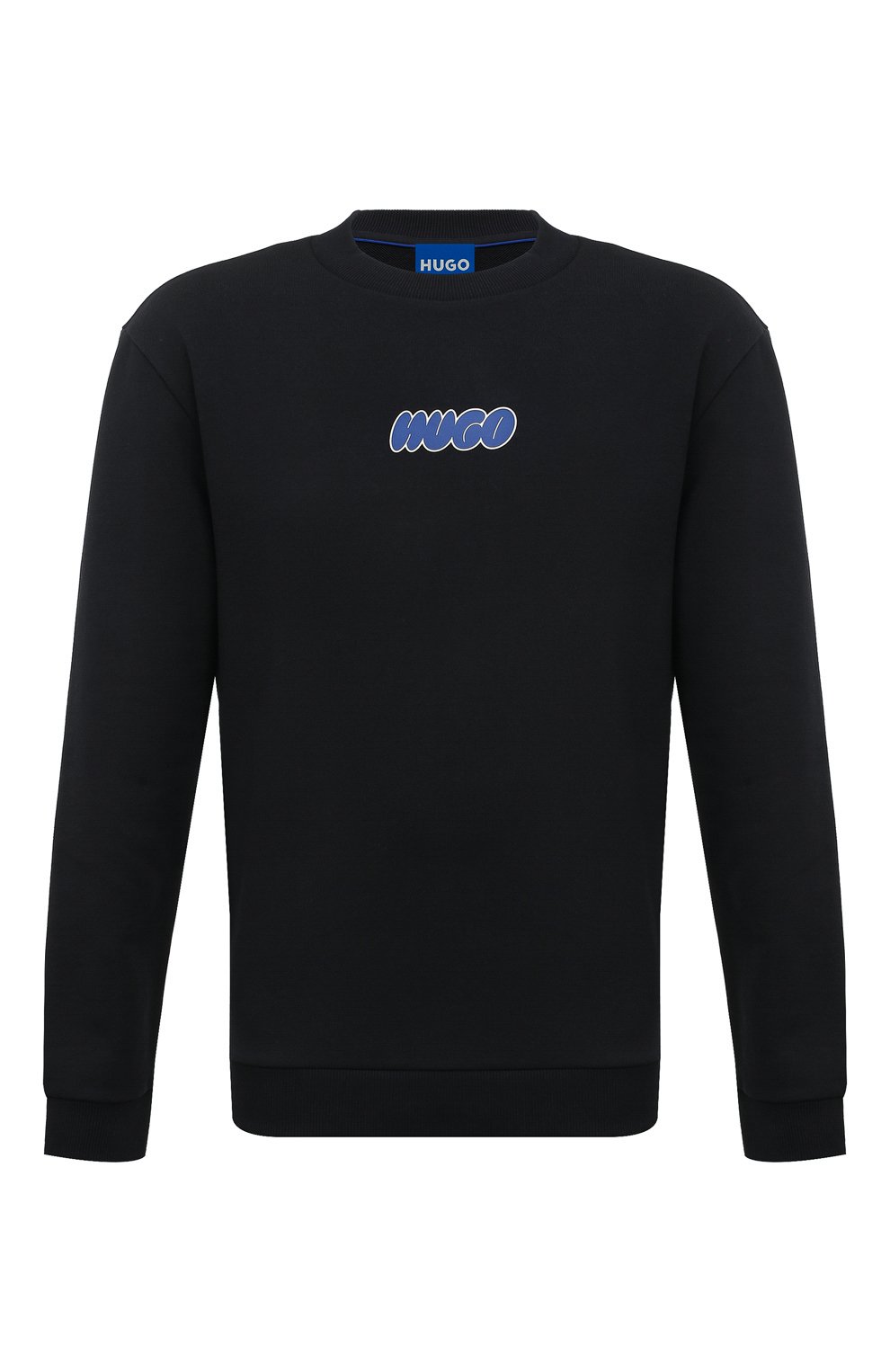 Хлопковый свитшот HUGO BLUE темно-синего цвета по цене 14550 руб., арт. 50523859, фото 1 Хлопковый свитшот HUGO BLUE, арт. 50523859, фото 1
