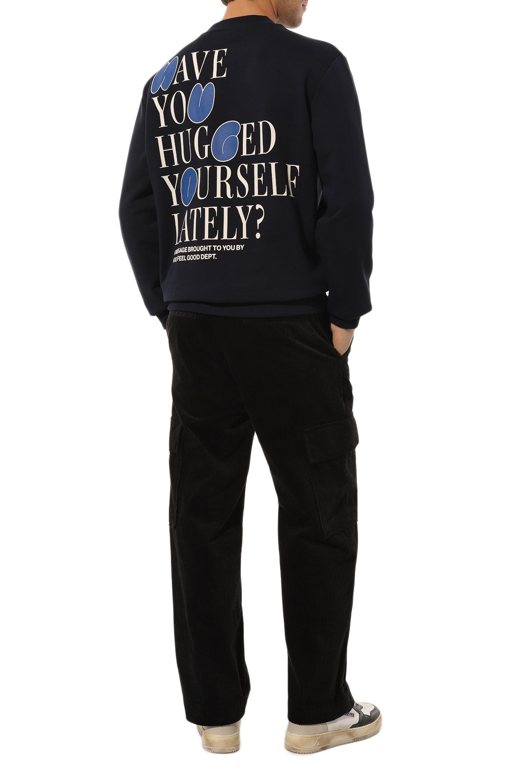 Хлопковый свитшот HUGO BLUE темно-синего цвета по цене 14550 руб., арт. 50523859, фото 2 Хлопковый свитшот HUGO BLUE, арт. 50523859, фото 2