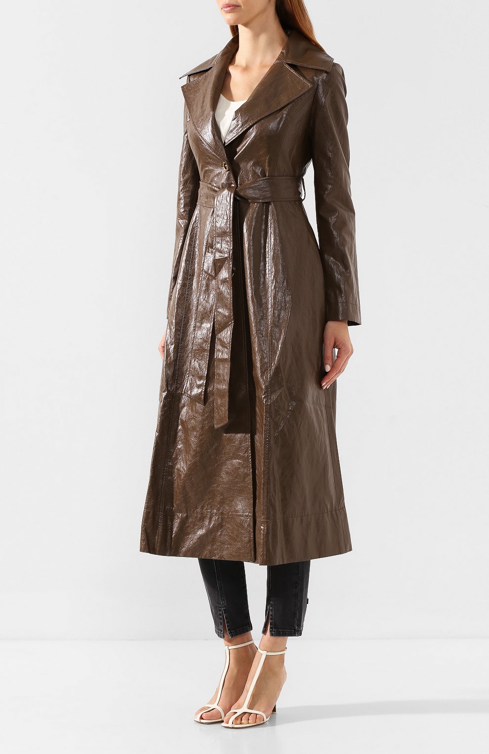Плащ с поясом REJINA PYO, арт. A083/FAUX LEATHER, фото 3