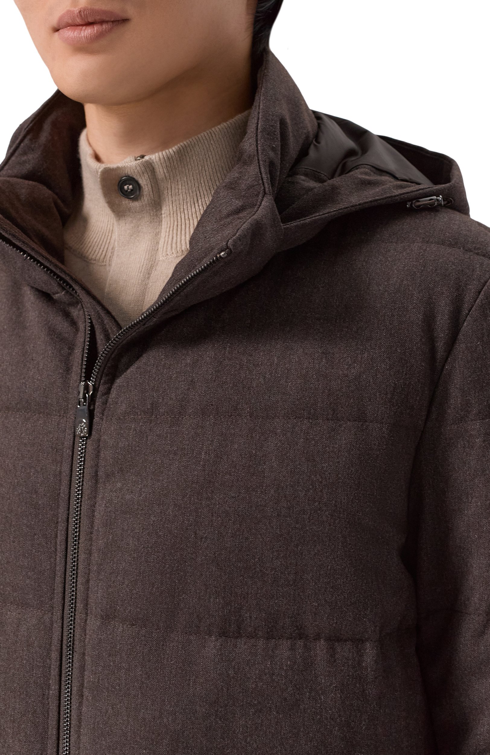 Пуховик CORNELIANI темно-коричневого цвета по цене 118000 руб., арт. 2825U9/2A20157, фото 5 Пуховик CORNELIANI, арт. 2825U9/2A20157, фото 5