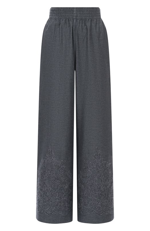 Хлопковые брюки Ermanno Scervino D474P300XQH Серый D474P300XQH