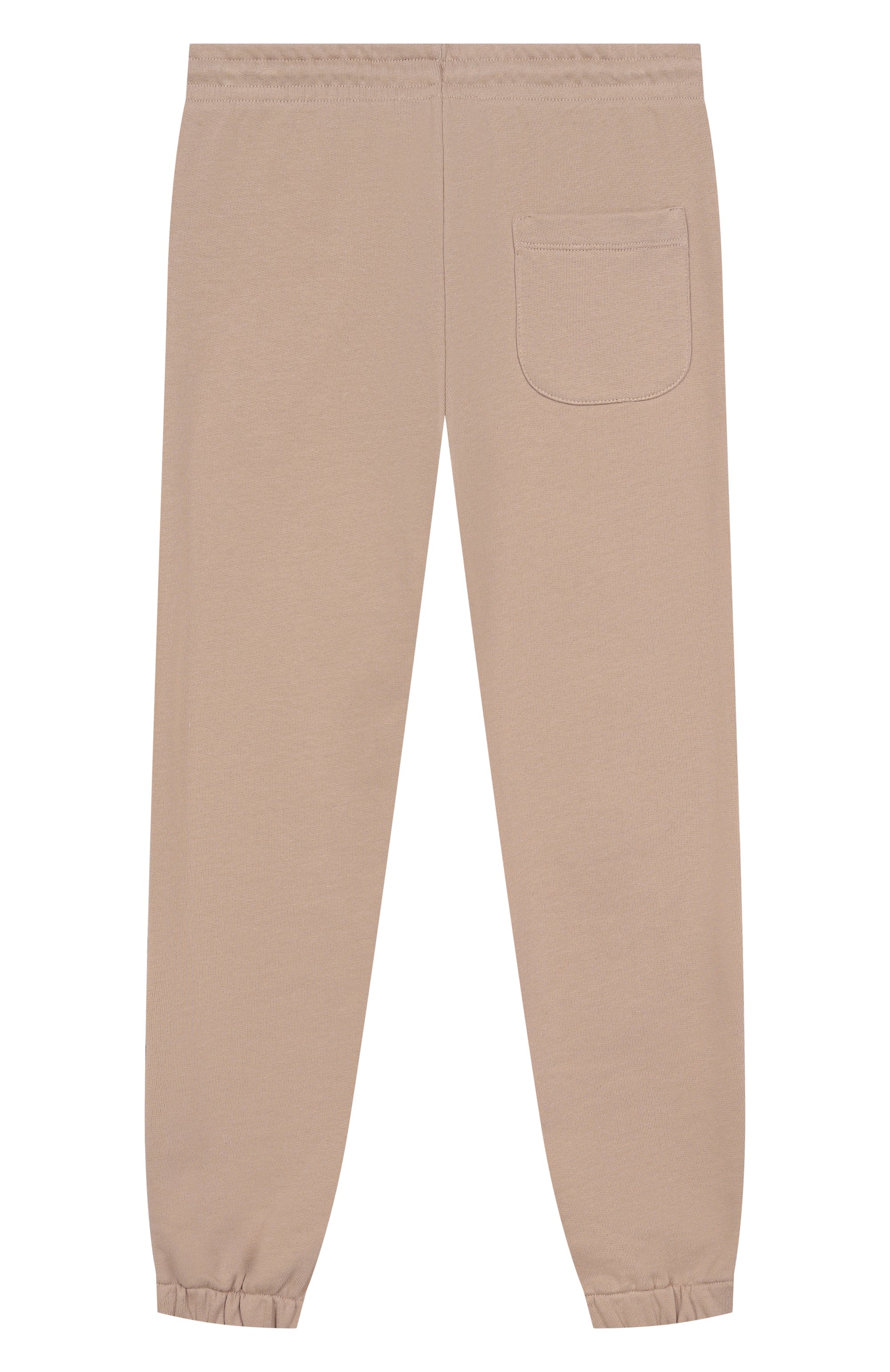 Хлопковые джоггеры MSGM KIDS бежевого цвета по цене 8995 руб., арт. S5MSJUFP059, фото 2 Хлопковые джоггеры MSGM KIDS, арт. S5MSJUFP059, фото 2