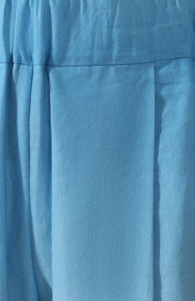 Брюки из смеси хлопка и льна A MERE CO голубого цвета по цене 36100 руб., арт. AMC/R19083, фото 5 Брюки из смеси хлопка и льна A MERE CO, арт. AMC/R19083, фото 5