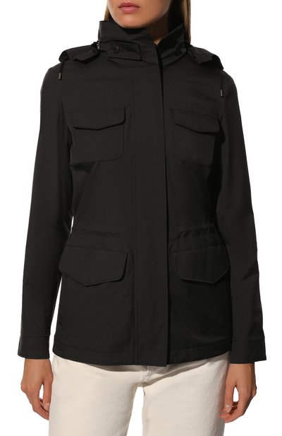 Куртка с капюшоном LORO PIANA темно-серого цвета по цене 493000 руб., арт. FAF8482, фото 3 Куртка с капюшоном LORO PIANA, арт. FAF8482, фото 3