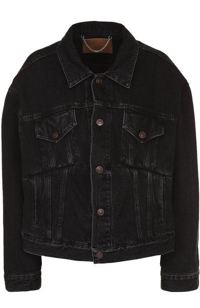 Женская джинсовая куртка свободного кроя с потертостями BALENCIAGA, арт. 482125/TUE14