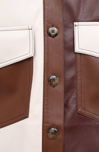Рубашка NANUSHKA, арт. R0QUE_BR0WN PATCH_VEGAN LEATHER, фото 5