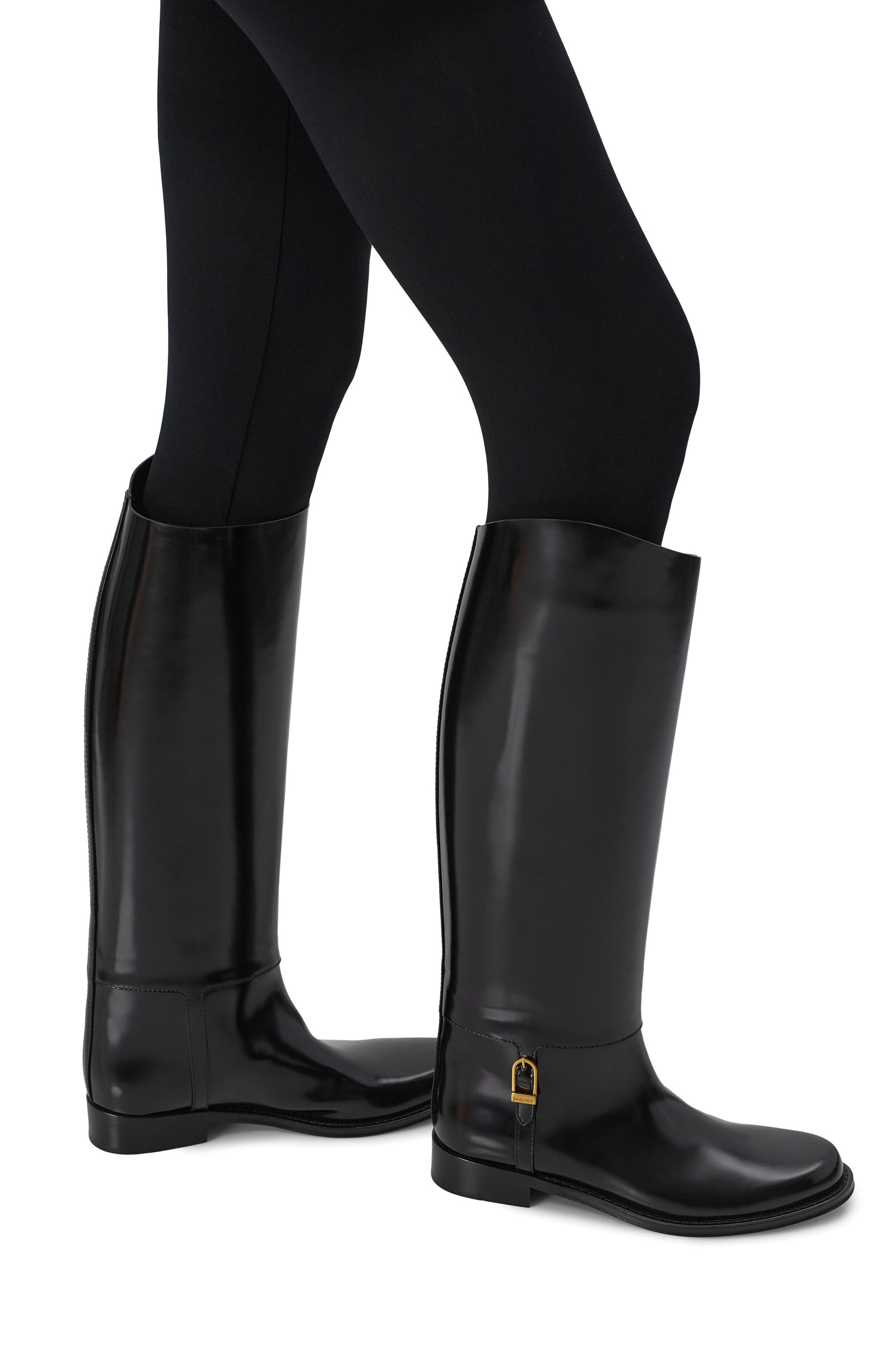 Кожаные сапоги julia SAINT LAURENT, арт. 850101/AAFUQ, фото 2