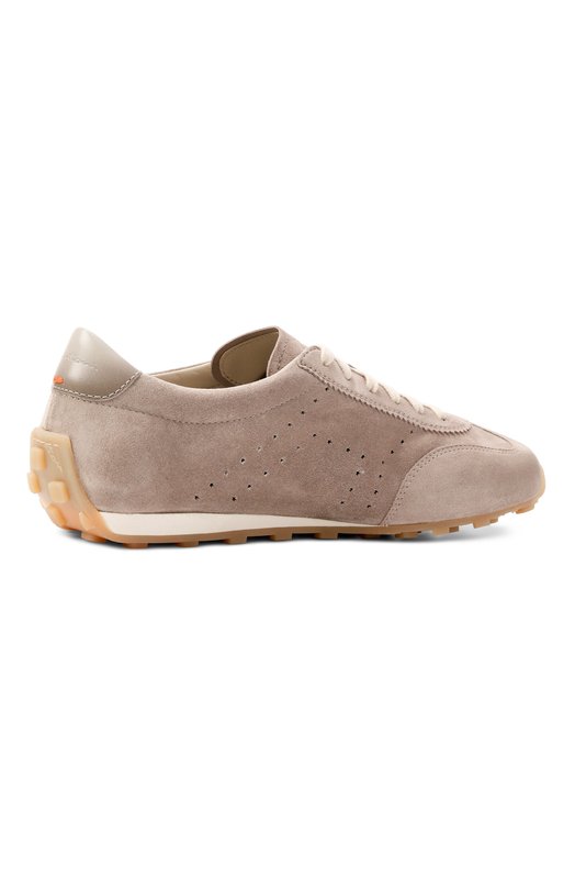 Замшевые кроссовки Santoni WBGG61356BIFTTKR Бежевый  WBGG61356BIFTTKR Фото 5