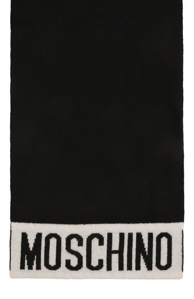 Шарф из шерсти и вискозы MOSCHINO черного цвета по цене 11550 руб., арт. 30808/M3137, фото 3 Шарф из шерсти и вискозы MOSCHINO, арт. 30808/M3137, фото 3