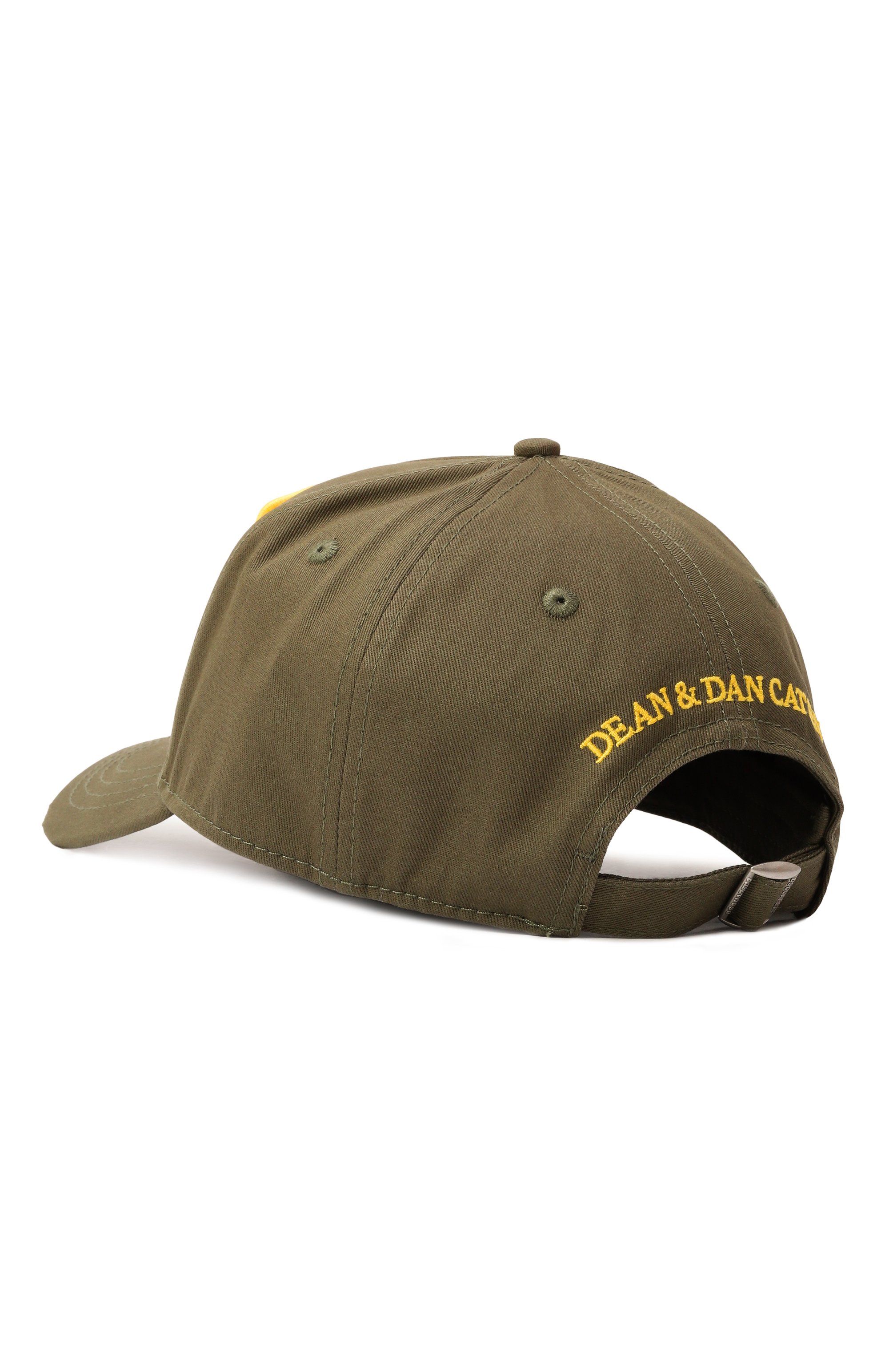 Хлопковая бейсболка DSQUARED2 хаки цвета по цене 22700 руб., арт. BCM0874/05C00001, фото 2 Хлопковая бейсболка DSQUARED2, арт. BCM0874/05C00001, фото 2