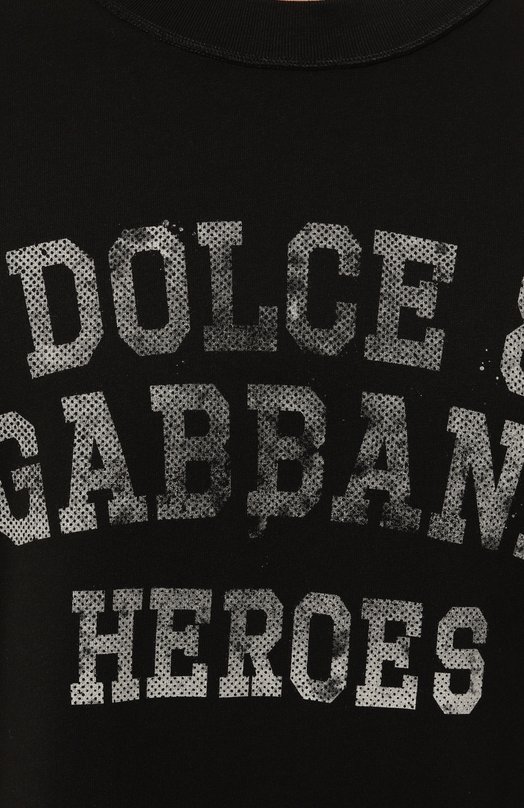 Хлопковая футболка Dolce & Gabbana G8PN9T/G7NSU Чёрный  G8PN9T/G7NSU Фото 5