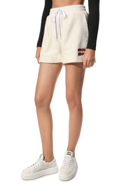 Хлопковые шорты MIU MIU, арт. MJP274-H39-F0009, фото 3