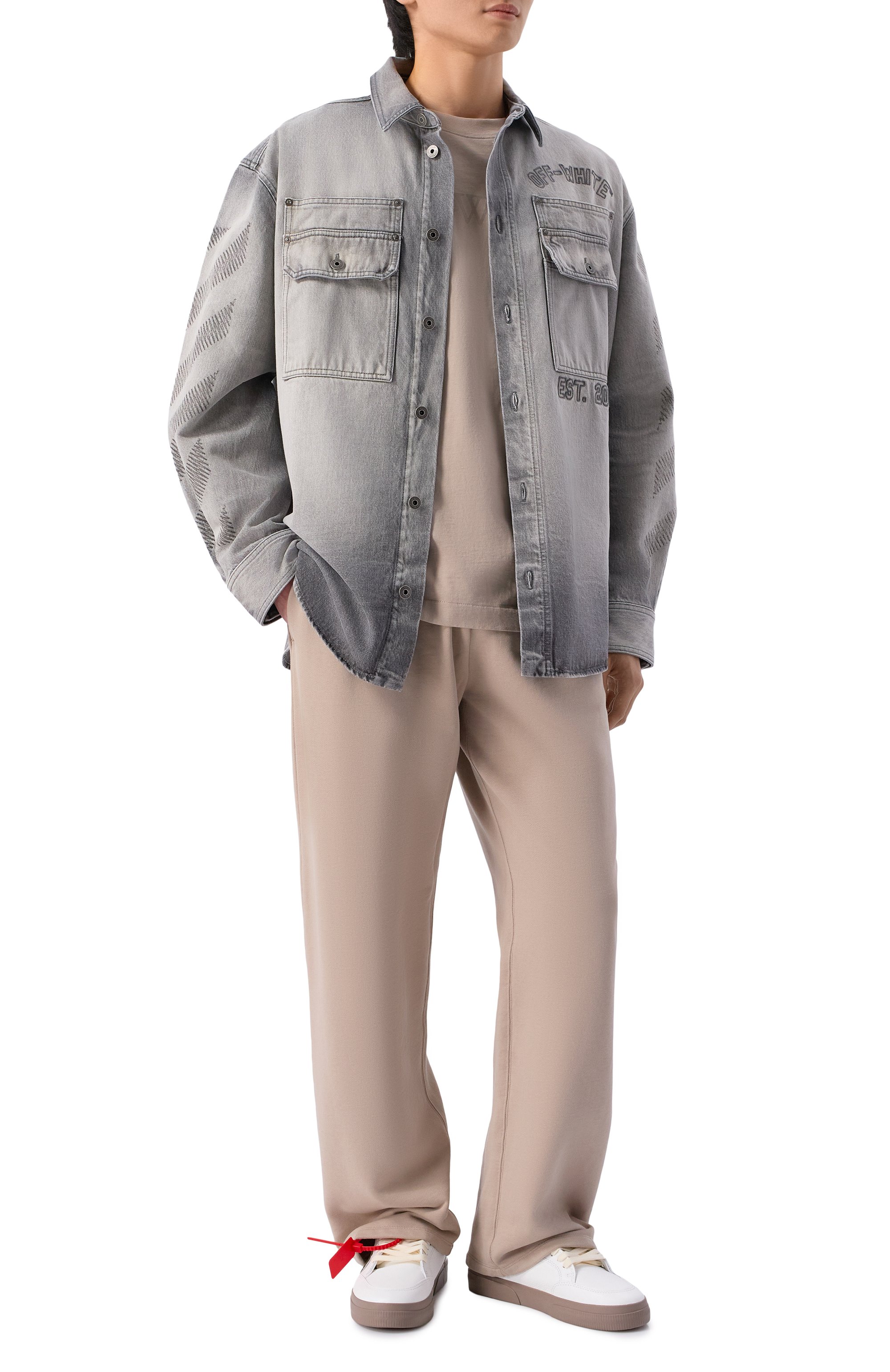 Хлопковая футболка OFF-WHITE, арт. 0MAA120S26JER00H, фото 2