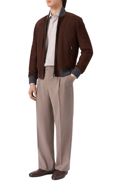 Хлопковая сорочка CORNELIANI коричневого цвета по цене 44850 руб., арт. 27P100/2711311, фото 2 Хлопковая сорочка CORNELIANI, арт. 27P100/2711311, фото 2