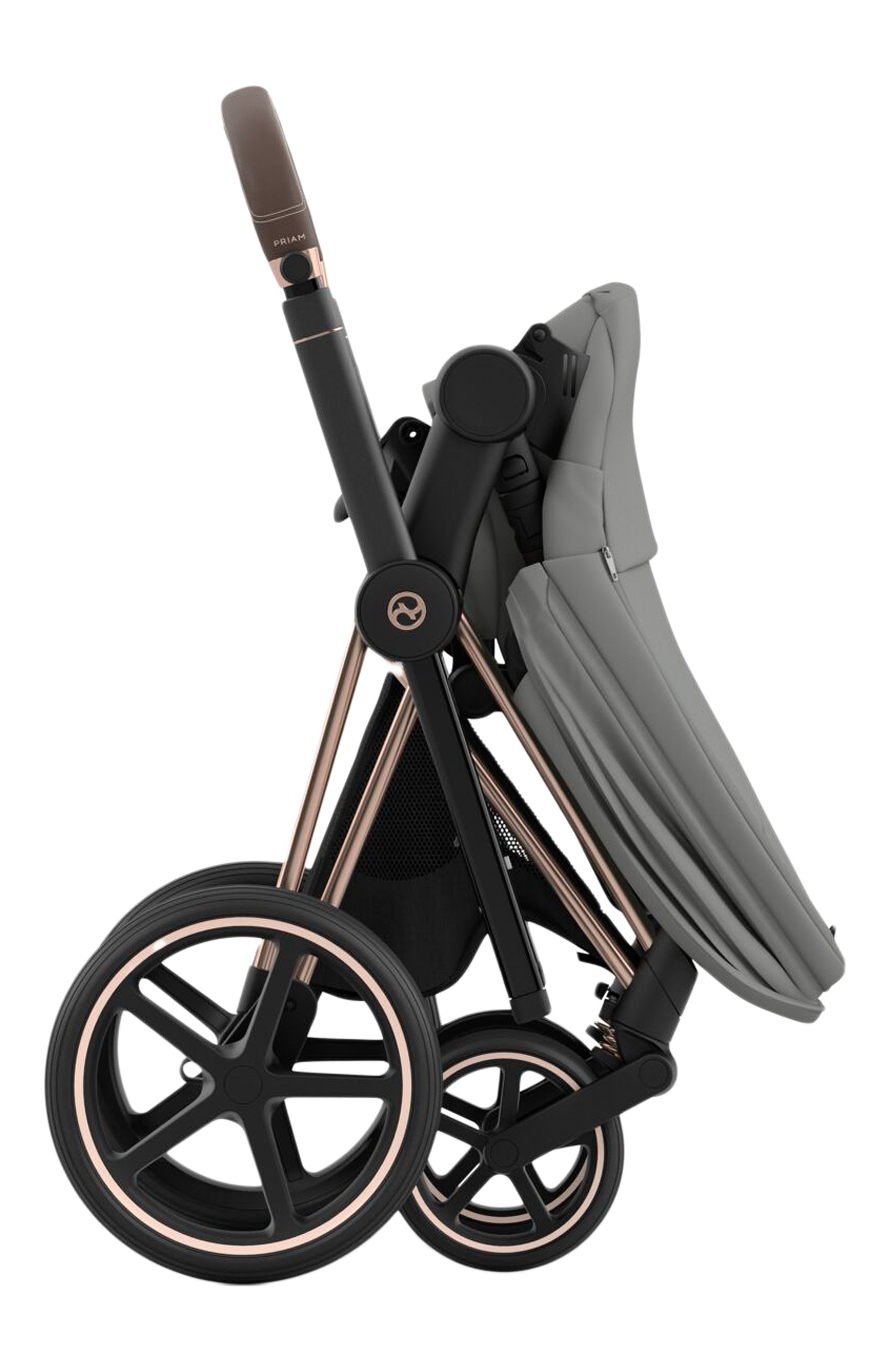 Коляска 2 в 1 priam iv rosegold CYBEX серого цвета по цене 134850 руб., арт. 523001507, фото 7 Коляска 2 в 1 priam iv rosegold CYBEX, арт. 523001507, фото 7
