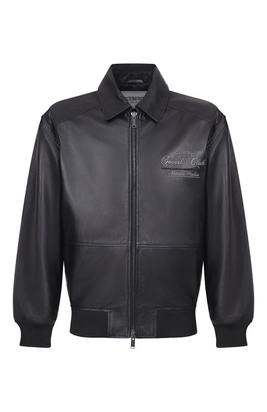 Кожаный бомбер Iceberg Z020/6805 Чёрный Z020/6805