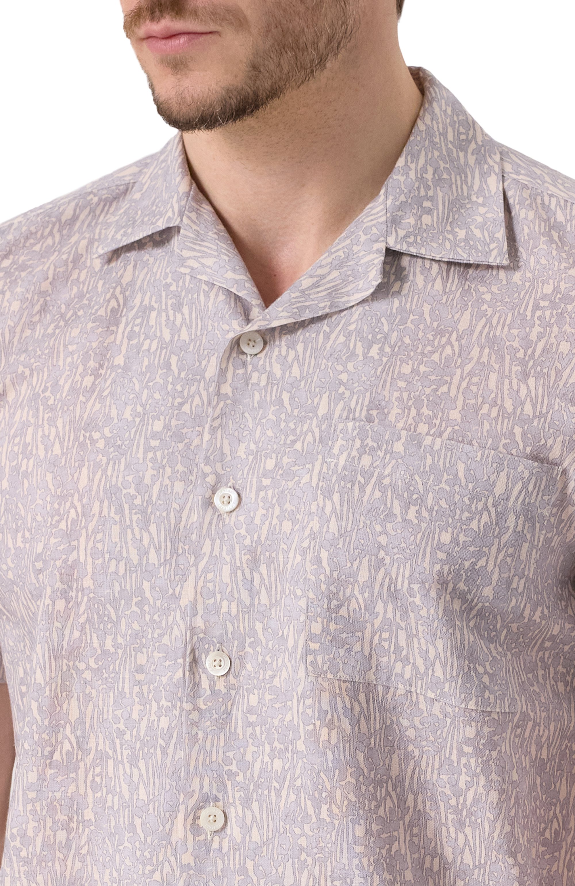 Рубашка из хлопка и льна CANALI, арт. CSM3055/GL03520, фото 5