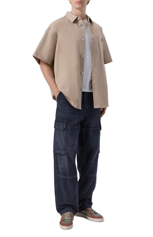 Кожаные кеды Ball Star Golden Goose Deluxe Brand GMF00117.F008160 Хаки  GMF00117.F008160 Фото 2