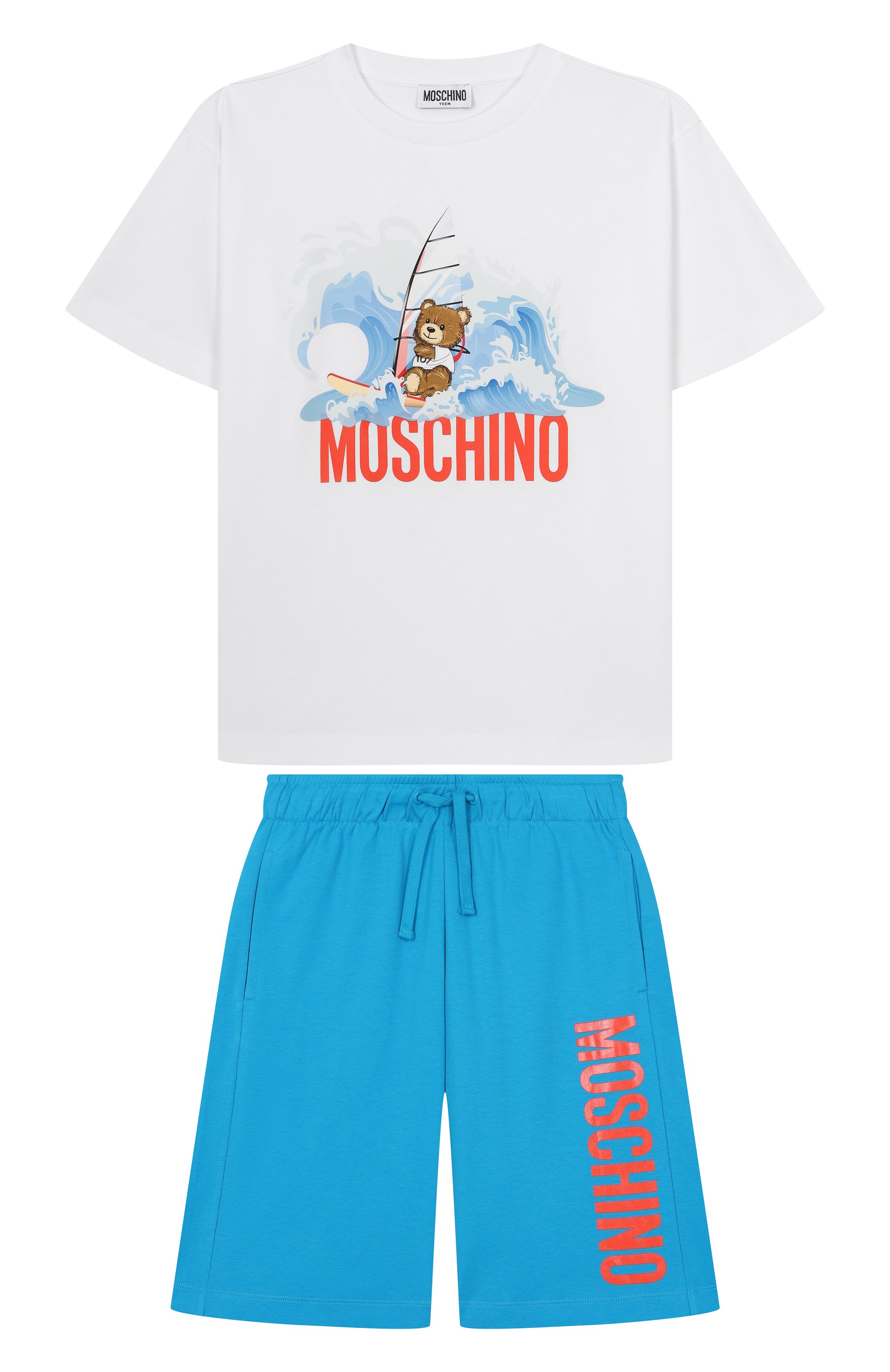 Комплект из футболки и шорт MOSCHINO, арт. HUG00Q/LAA42/10-14, фото 1
