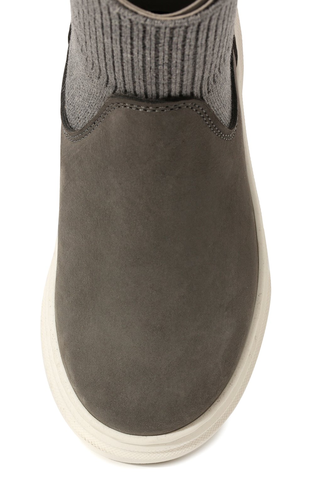 Кожаные слипоны MONTELPARE TRADITION серого цвета по цене 24350 руб., арт. MT18301 VAR.1/18-27, фото 4 Кожаные слипоны MONTELPARE TRADITION, арт. MT18301 VAR.1/18-27, фото 4