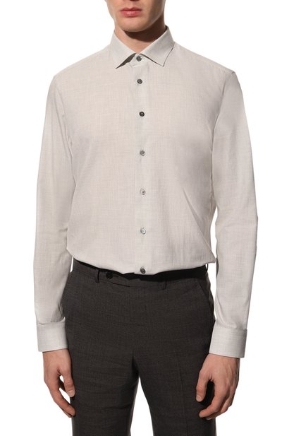 Сорочка из хлопка и кашемира ZILLI, арт. MFY-12152-369809/0001, фото 4