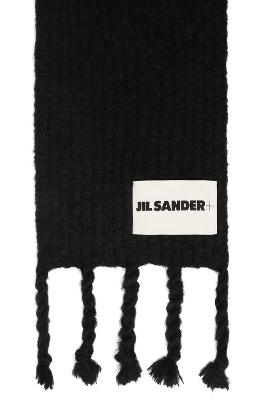 Шерстяной шарф Jil Sander J47ZZ0119/J14731 Чёрный  J47ZZ0119/J14731 Фото 3