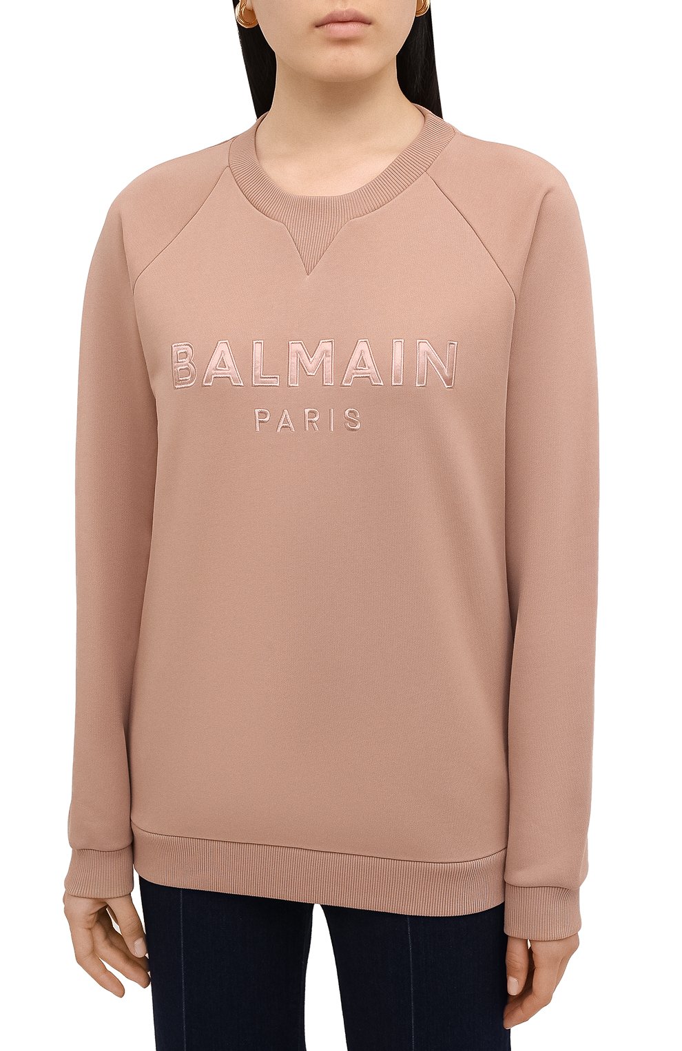Хлопковый свитшот BALMAIN бежевого цвета по цене 58550 руб., арт. UF03691/I497, фото 3 Хлопковый свитшот BALMAIN, арт. UF03691/I497, фото 3