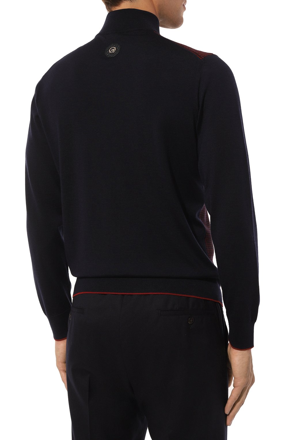 Водолазка из шерсти и шелка STEFANO RICCI темно-синего цвета по цене 127500 руб., арт. KE06007AM1/E24303, фото 4 Водолазка из шерсти и шелка STEFANO RICCI, арт. KE06007AM1/E24303, фото 4