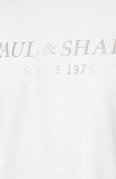 Мужская хлопковая футболка PAUL&SHARK белого цвета, арт. 11311631/3XL-6XL | Фото 5 (Рукава: Короткие; Принт: С принтом; Длина (для топов): Удлиненные; Материал сплава: Проставлено; Материал внешний: Хлопок; Драгоценные камни: Проставлено; Стили: Кэжуэл)