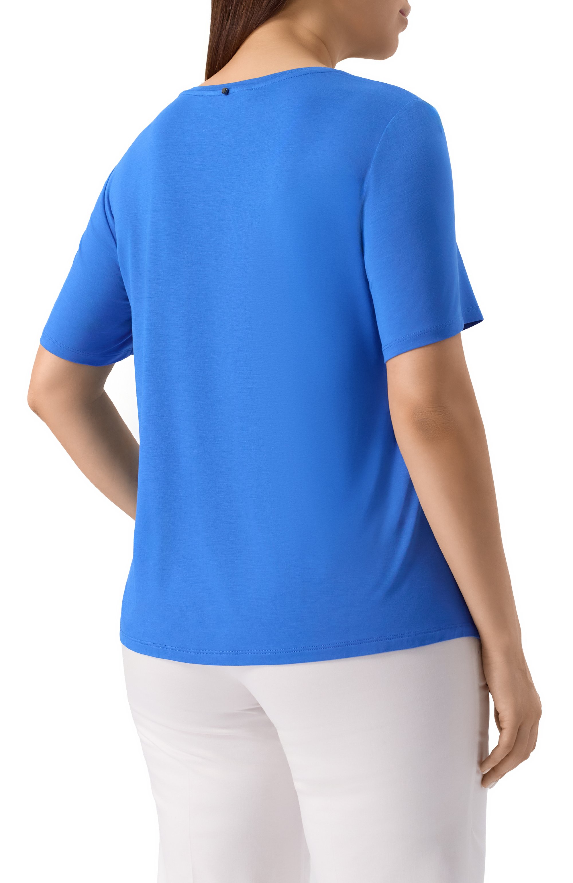 Футболка из вискозы MARINA SPORT синего цвета по цене 15250 руб., арт. UBI, фото 4 Футболка из вискозы MARINA SPORT, арт. UBI, фото 4