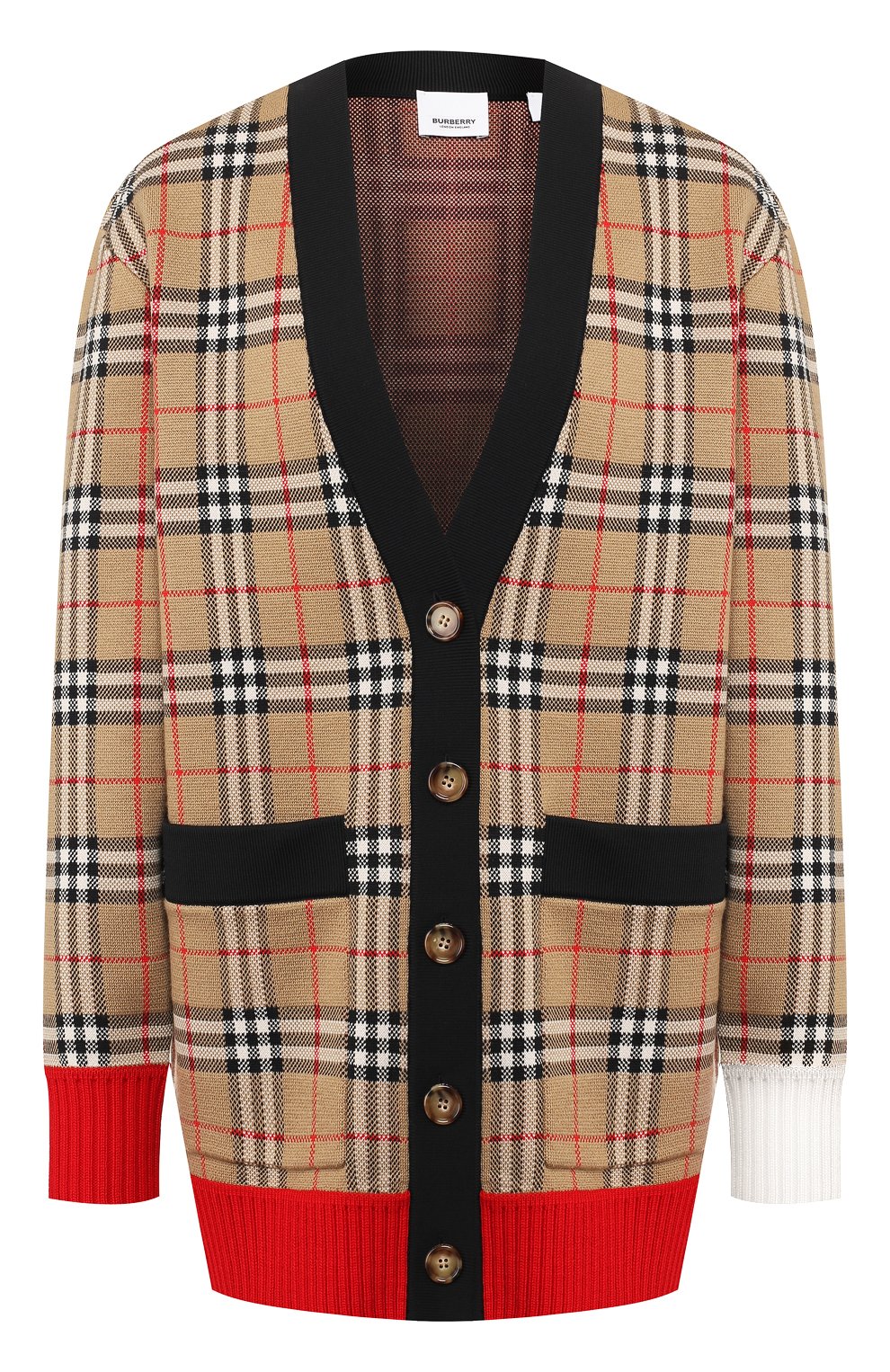Кардиган BURBERRY бежевого цвета по цене 99500 руб., арт. 8024076, фото 1 Кардиган BURBERRY, арт. 8024076, фото 1