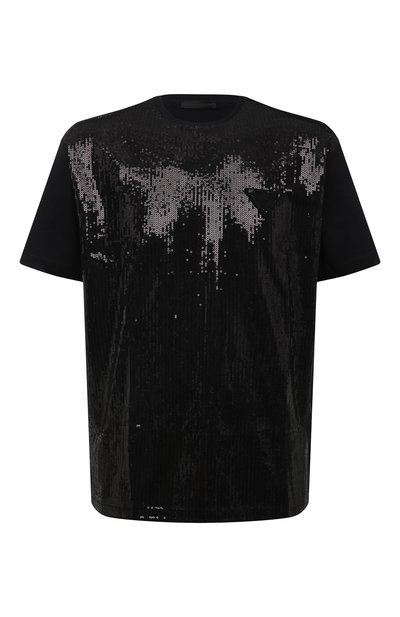 Мужская хлопковая футболка PRADA, арт. UJN782-1Z5Y-F0002-221