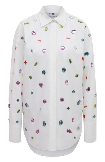 Женская хлопковая рубашка MSGM, арт. 3341MDE13X 227618