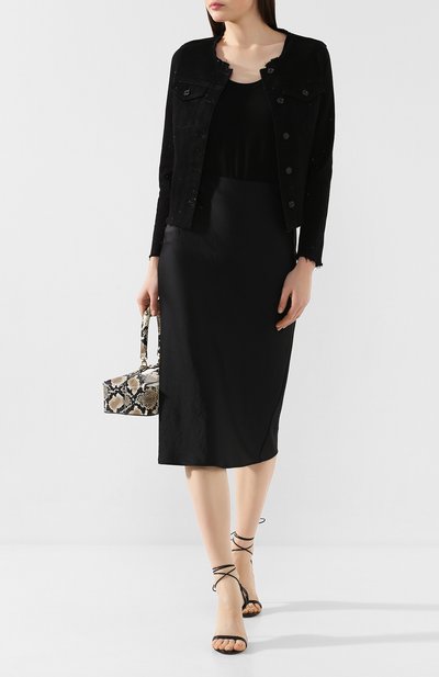 Джинсовая куртка 7 FOR ALL MANKIND черного цвета по цене 35100 руб., арт. JSWNA49CFM, фото 2 Джинсовая куртка 7 FOR ALL MANKIND, арт. JSWNA49CFM, фото 2