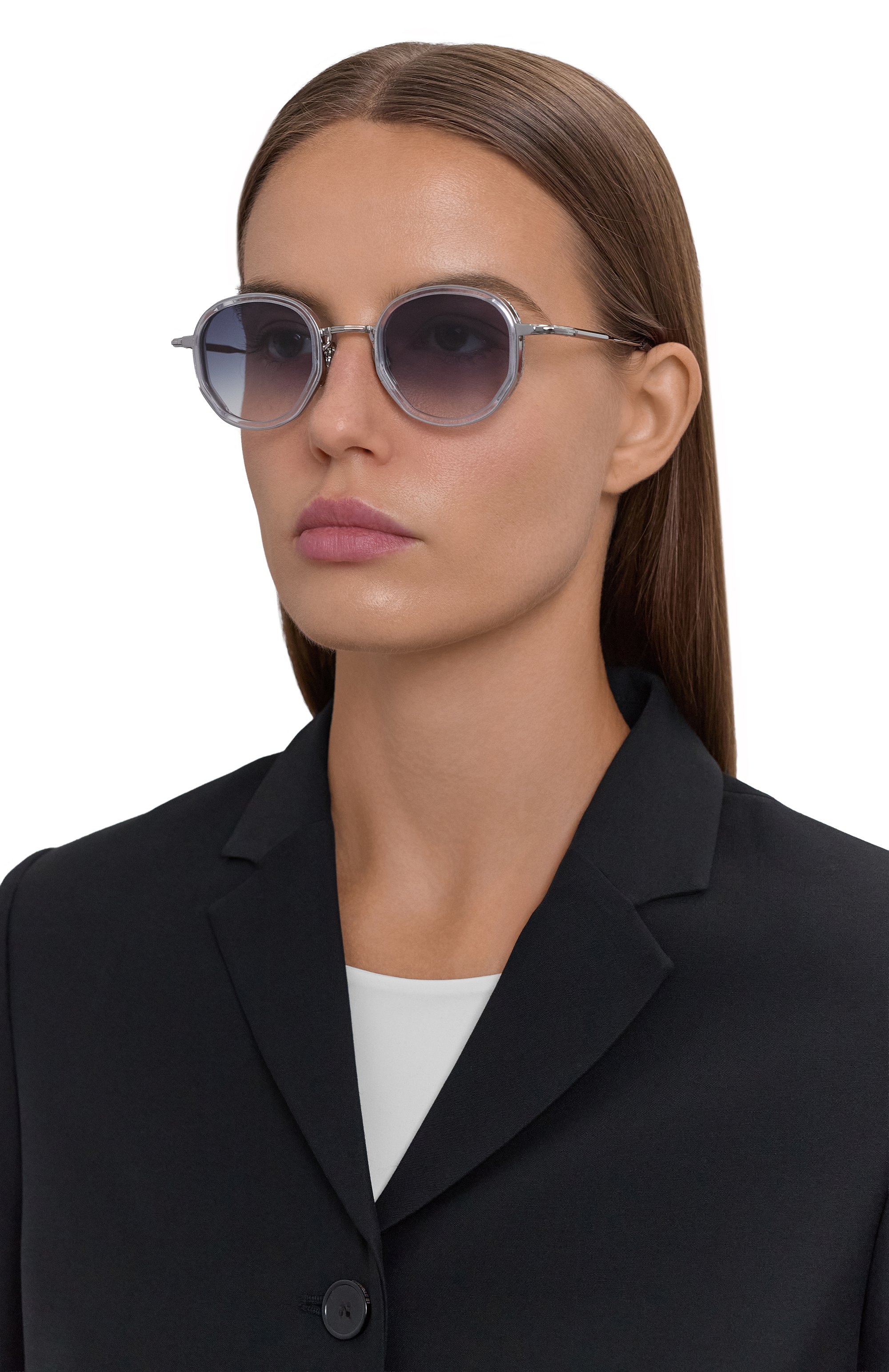 Солнцезащитные очки JOHN DALIA прозрачного цвета по цене 71950 руб., арт. GINA C184, фото 3 Солнцезащитные очки JOHN DALIA, арт. GINA C184, фото 3