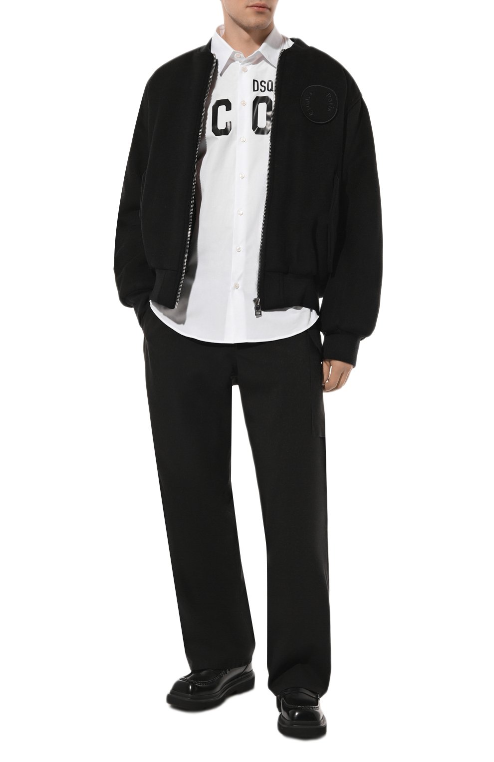 Хлопковая рубашка icon DSQUARED2 белого цвета по цене 48100 руб., арт. S79DL0026/S36275, фото 2 Хлопковая рубашка icon DSQUARED2, арт. S79DL0026/S36275, фото 2