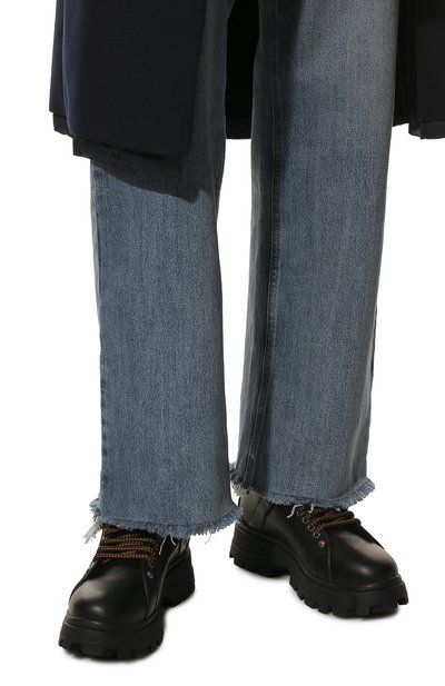 Кожаные ботинки MIU MIU, арт. 5T692C-3K10-F0002-D030, фото 3