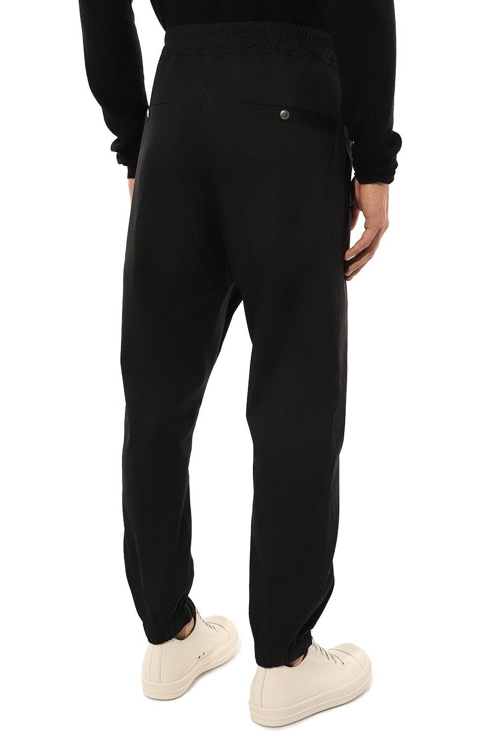 Хлопковые брюки RICK OWENS черного цвета по цене 106500 руб., арт. RU02C7370/TE, фото 4 Хлопковые брюки RICK OWENS, арт. RU02C7370/TE, фото 4