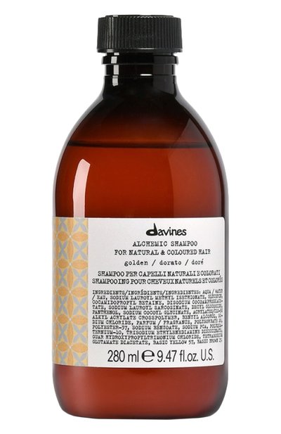 Женский шампунь для натуральных и окрашенных волос alchemic, золотой (280ml) DAVINES, арт. 67218