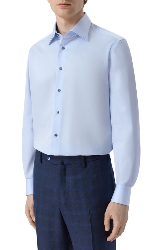 Хлопковая сорочка Zilli CLAA01M010012212U Голубой  CLAA01M010012212U Фото 3