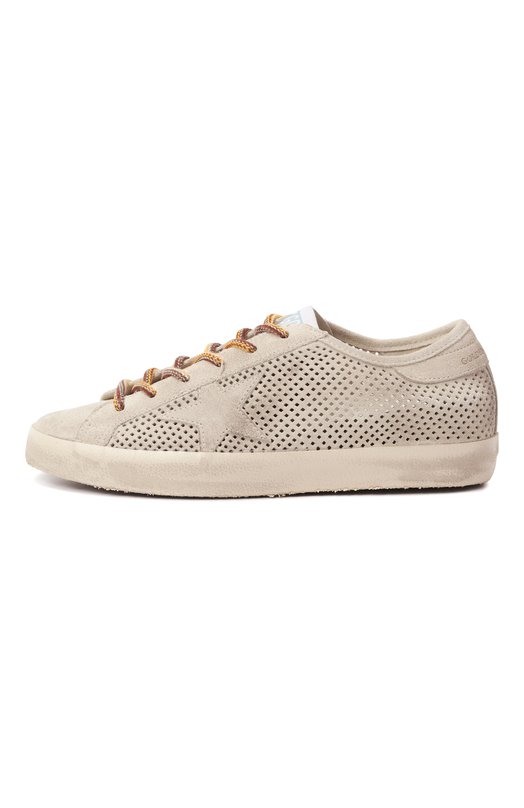 Замшевые кеды Super-Star  Golden Goose Deluxe Brand GWF00931.F007561 Бежевый  GWF00931.F007561 Фото 4
