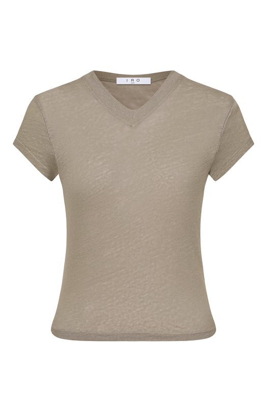 Льняная футболка Iro WM19SYBEL Хаки WM19SYBEL