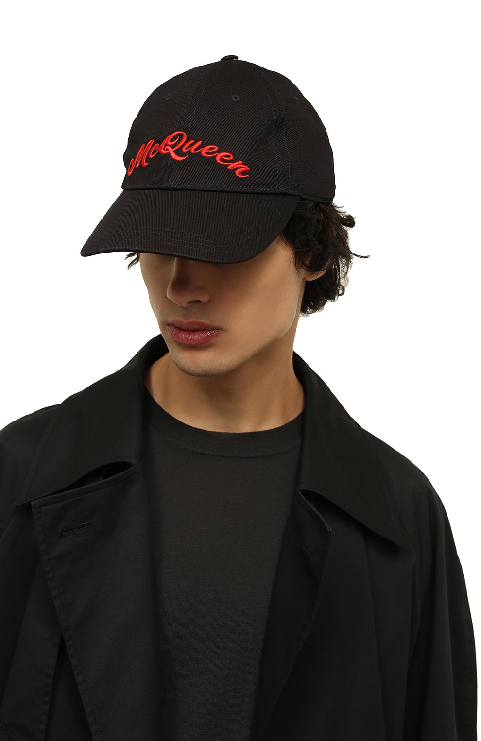 Хлопковая бейсболка ALEXANDER MCQUEEN, арт. 576534/4105Q, фото 2