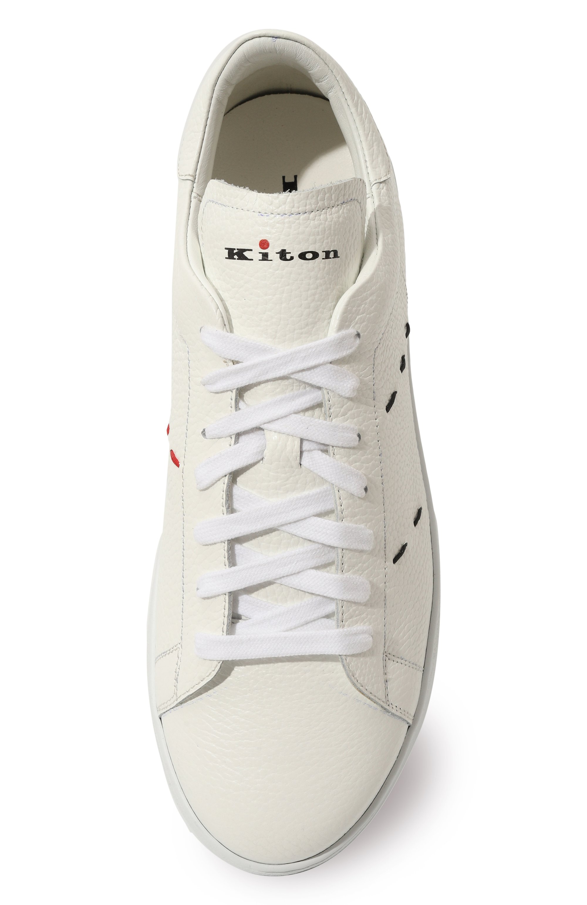 Кожаные кеды KITON, арт. USSA068N01035, фото 6