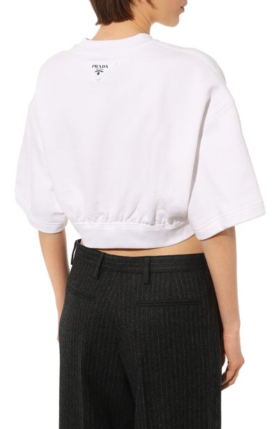 Хлопковая футболка PRADA, арт. 135709-10NA-F0009-221, фото 4