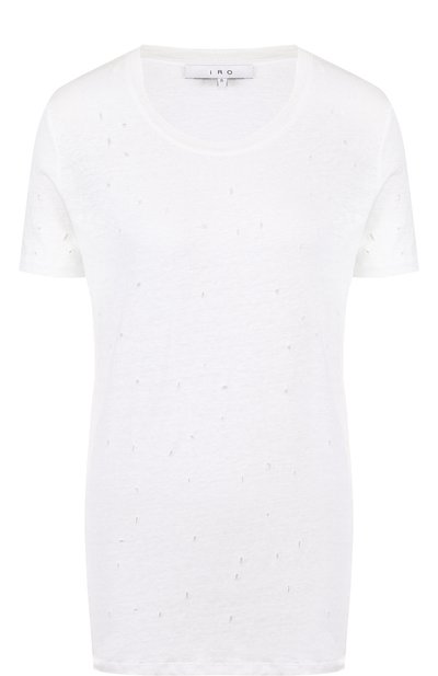 Льняная футболка прямого кроя с потертостями IRO, арт. 18SWP19CLAY, фото 1