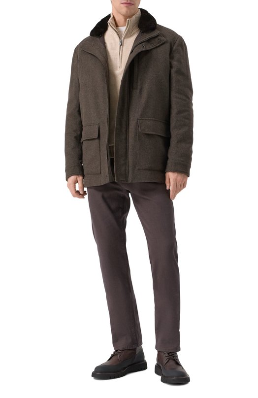 Шерстяная куртка Sartoria Latorre VALERI0/UG0706 Коричневый  VALERI0/UG0706 Фото 2