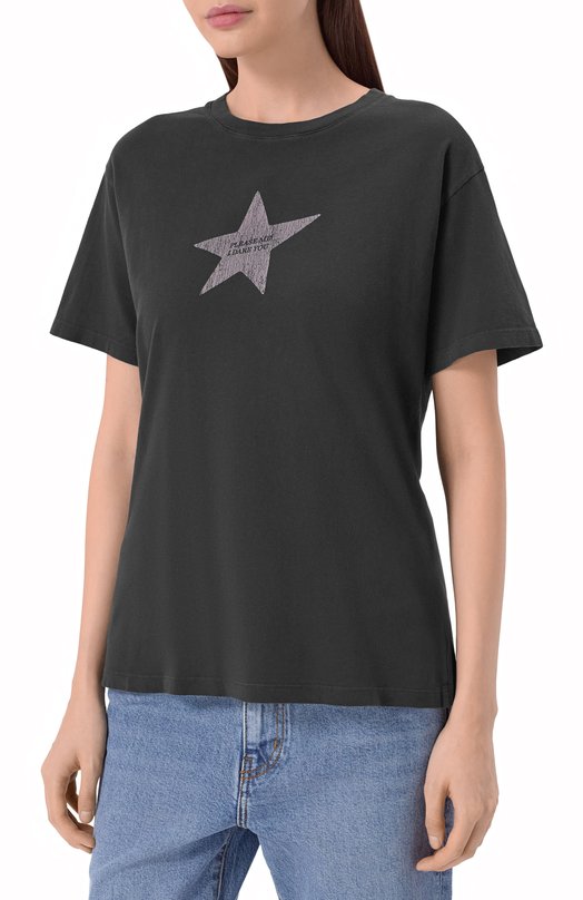 Хлопковая футболка The Kooples FTSC31019K Серый  FTSC31019K Фото 3